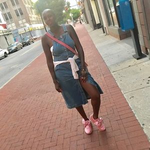 H&M denim overall dress